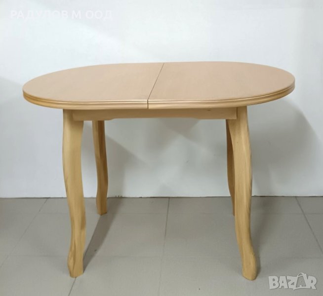 Трапезна разтегателна маса бук Ралица 70/110+25см, натурален цвят, снимка 1