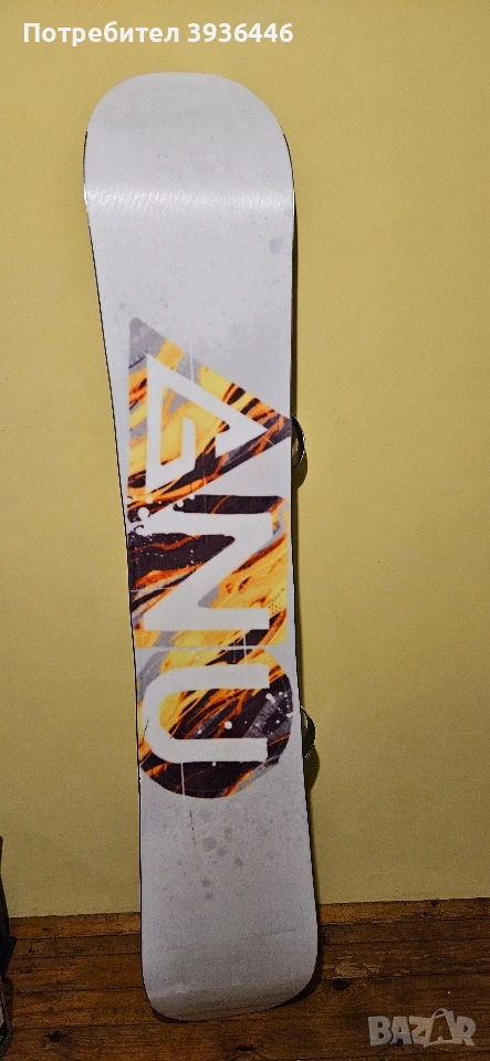 Snowboard Gnu Carbon Credit 150 с апарати Atomic, снимка 1
