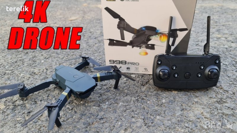 #ХИТ Нов DRON 998, 4K ULTRA HD; WIFI HPV 2.4G, Камера 2MP приложение за телефонна предаване на живо,, снимка 1