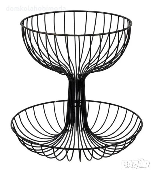 Метална Фруктиера Купа на 2 нива, 30х29х23,5см, снимка 1