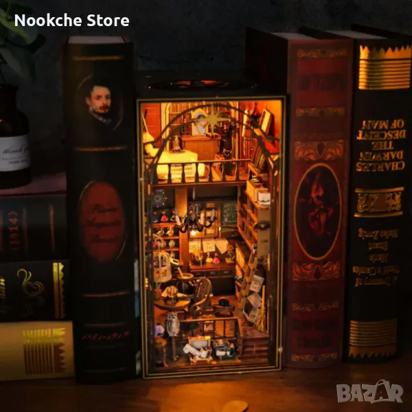 Разделител за Книги, Декорация на Библиотека - BOOK NOOK, 3D Пъзел, снимка 1