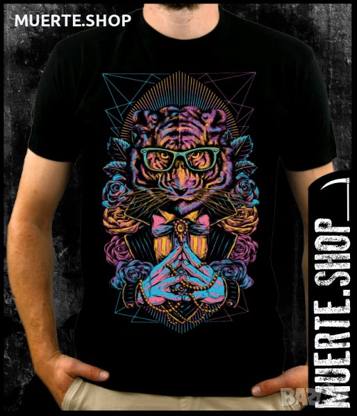 Черна тениска с щампа SWAG TIGER, снимка 1