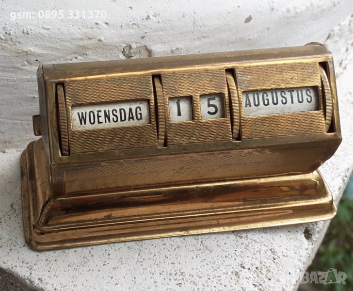 Вечен календар, метал, вносен, снимка 1