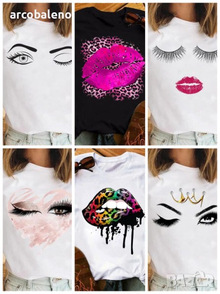 Дамска секси тениска с уникален дизайн, 9цвята, снимка 1