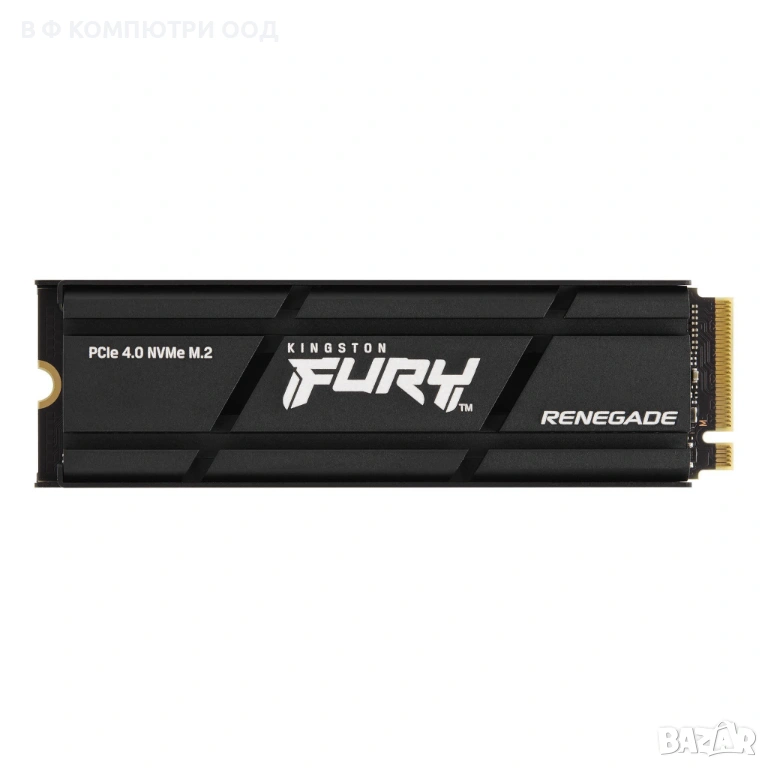 SSD Kingston Fury Renegade M.2-2280 PCIe 4.0 NVMe 1000GB, Heatsink, снимка 1