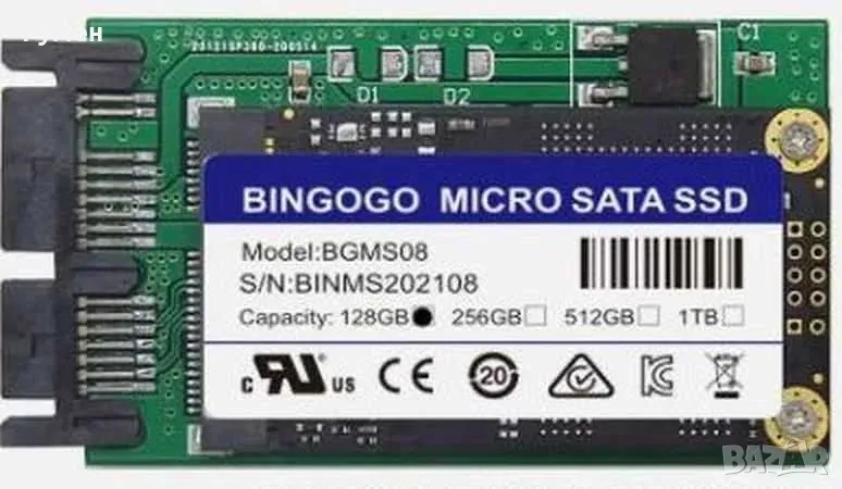 Продавам mSATA SSD 128 GB и Преходник Микро/Мини SATA, снимка 1