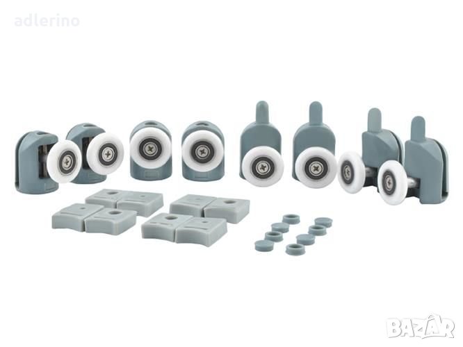 Колела за душ кабина, водачи за вратички на душкабина - комплект от 8 бр., снимка 1