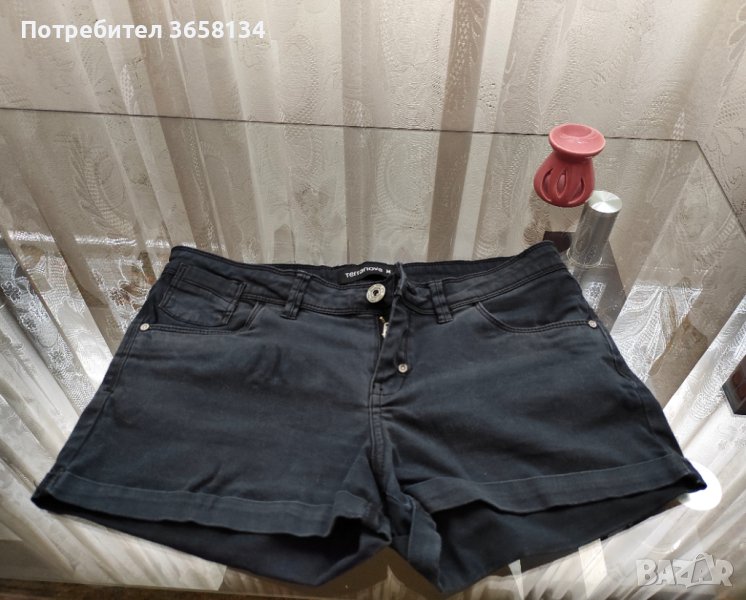 Дамски къс черен панталон - Terranova, снимка 1