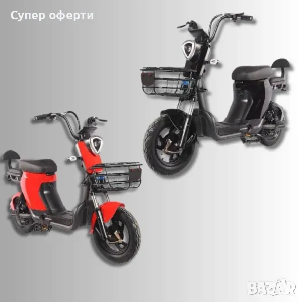 Електрическата тротинетка-скутер с кош, снимка 1