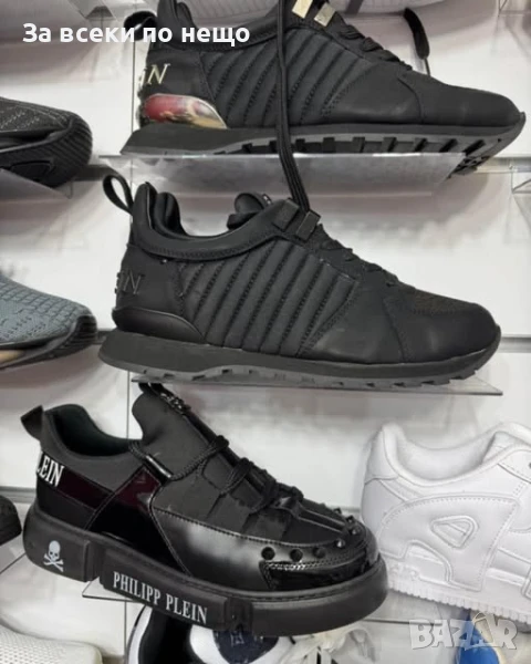 Philipp Plein Мъжки Черни Маратонки👟Мъжки Спортни Обувки В Черен Цвят Филип Плейн Код P900, снимка 1