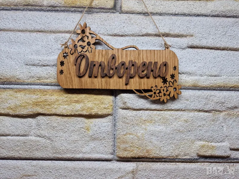 Табела Отворено Затворено от страната на Затворено може да има и телефон, снимка 1