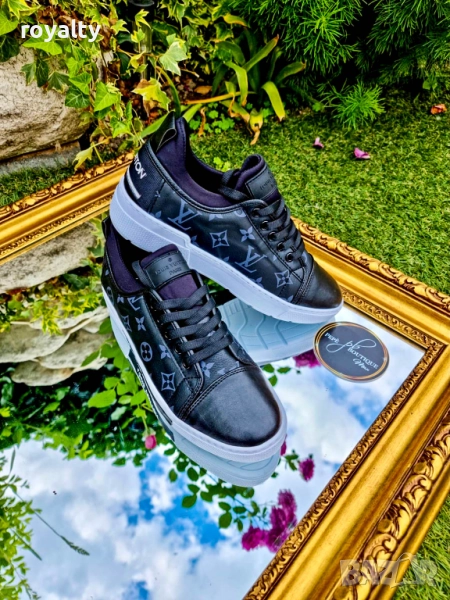 Louis Vuitton Черни Мъжки Кецове , снимка 1