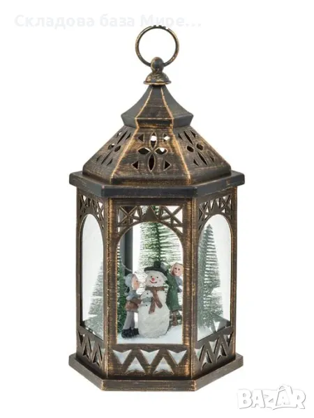  Коледен фенер LED осветление, 18x16x34 сантиметра , снимка 1