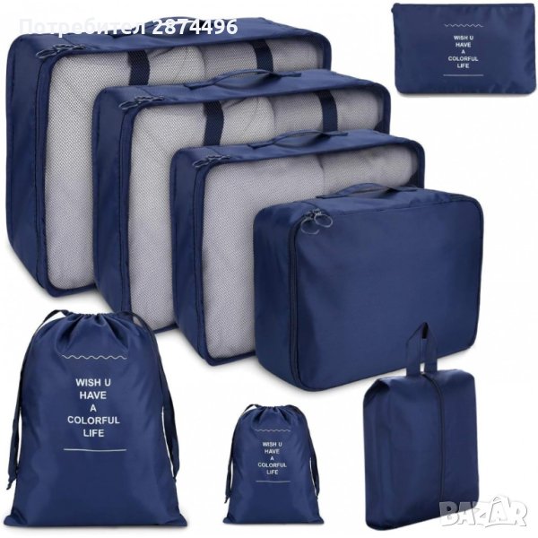 3984 Комплект чанти органайзери за куфар 8 части, снимка 1