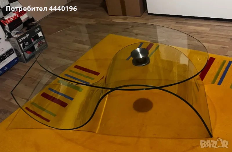 Стъклена маса от 2 части, снимка 1
