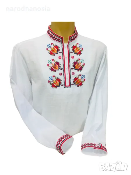 МЪЖКА РИЗА С БРОДИРАНА ШЕВИЦА - Модел 29, снимка 1