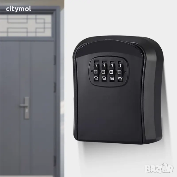 Сейф за ключове с 4 цифрен код за Airbnb/Booking.com/гараж/хотел/офис/къща, снимка 1