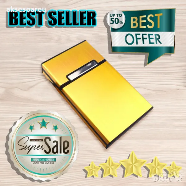 Нова Алуминиева табакера кутия за тънки Слим цигари мурати слим Murati slim контейнер за цигарите, снимка 1