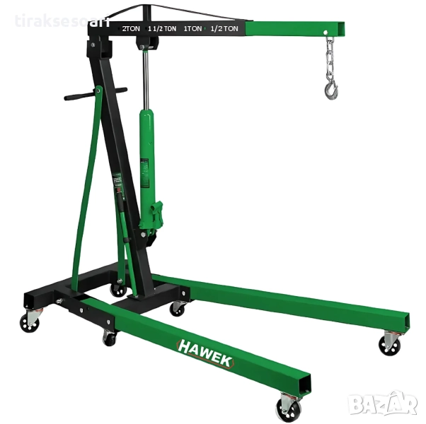 Хидравличен кран тип "Жираф" HAWEK - подемник за двигатели и агрегати, снимка 1