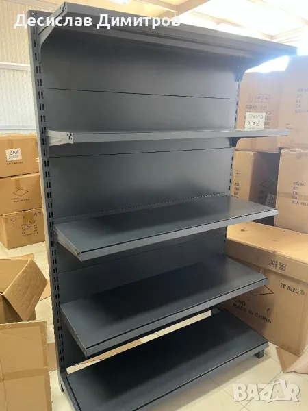 Продавам стилажи за магазин сиви на цвят , снимка 1