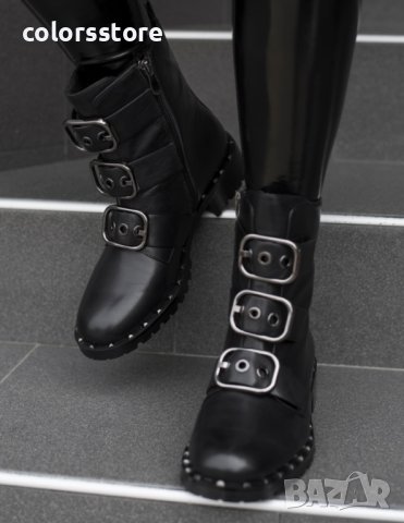 Равни боти - черна ЕСТЕСТВЕНА кожа - 1793-63