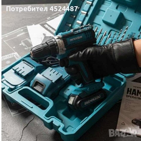 Комплект бормашина с двойна батерия и безчетков мотор за точност и мощност във всеки детайл, снимка 2 - Бормашини - 52295880