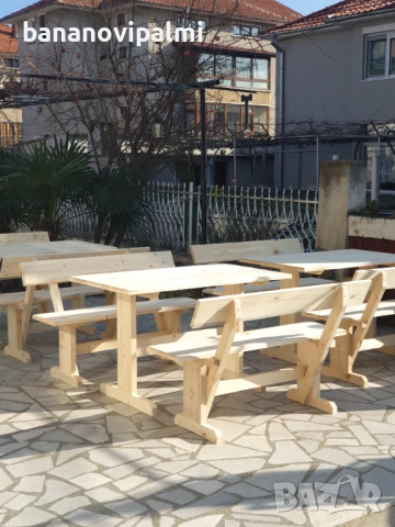 НОВО!!! Дървени маси и пейки, снимка 3 - Маси - 53862027