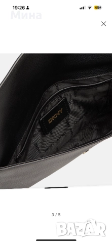 Черна чанта тип клъч DKNY, снимка 3 - Чанти - 51596463