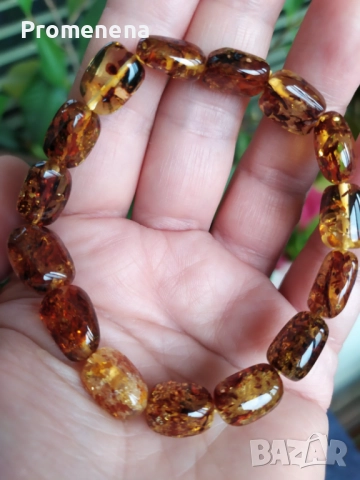 Ръчно изработени гривни от естествен Балтийски Кехлибар, снимка 10 - Гривни - 50166923