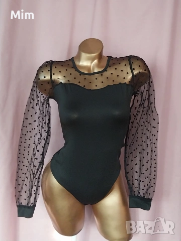 XS/S Черно боди с дълъг ръкав , снимка 5 - Блузи с дълъг ръкав и пуловери - 53867989