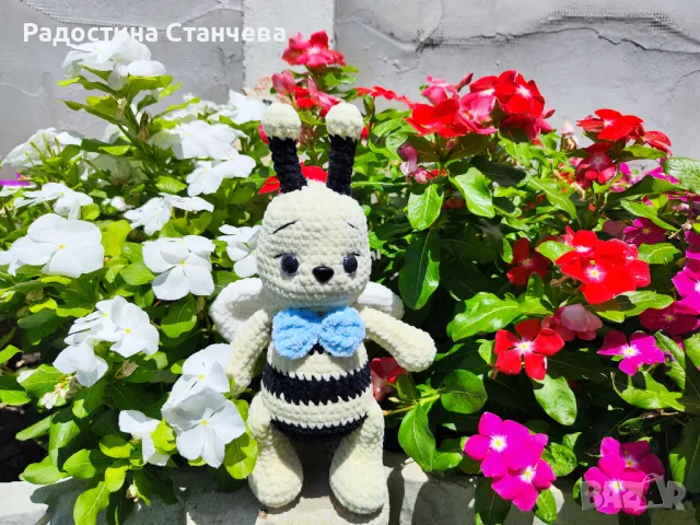Плетен Пчеличко, снимка 2 - Плюшени играчки - 49562546