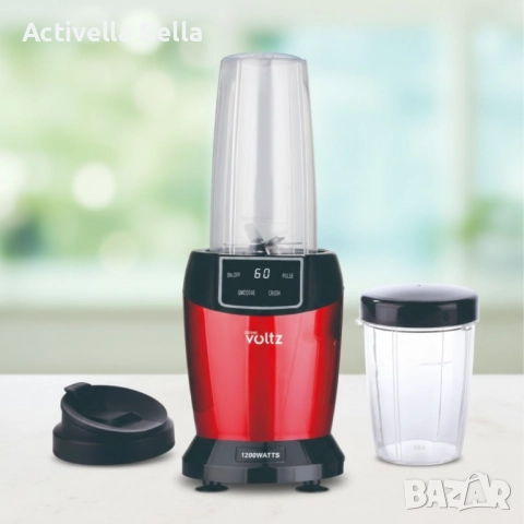 Мощен нутри блендер Oliver Voltz, 1200W с LED дисплей и 2 кани за смути (1000ml/800ml), снимка 4 - Блендери - 52938854