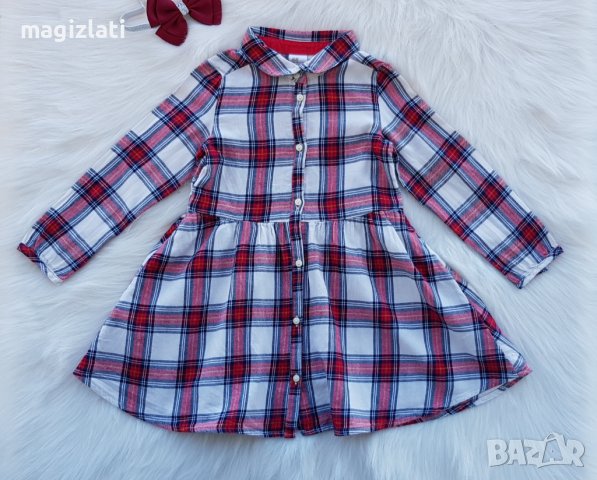 Карирана рокля H&M 2-3 години , снимка 8 - Детски рокли и поли - 39081932