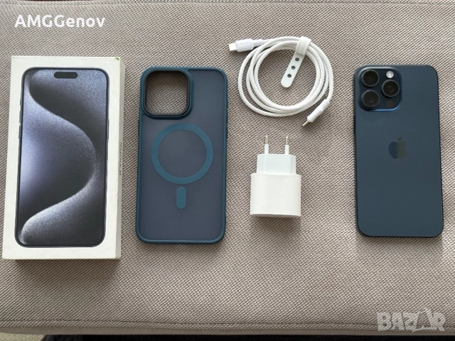 *512GB*Като Нов iPhone 15 Pro Max 512GB Blue Titanium, снимка 2 - Apple iPhone - 51995083