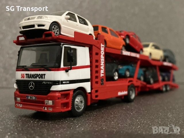 Mercedes Actros 1835 MP1 Kässbohrer SuperTrans Herpa 1:87 Автовоз, снимка 2 - Колекции - 53055688