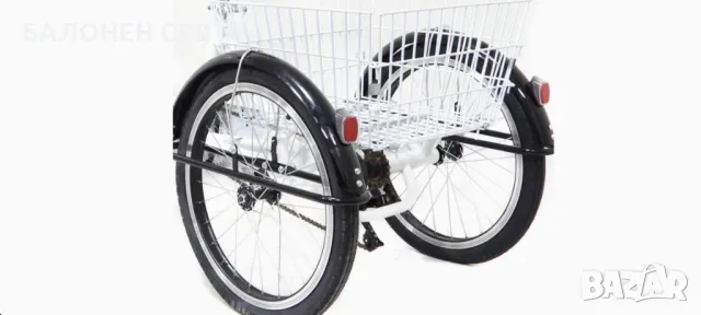 Ново Колело Триколка Велосипед 20 цола, багажен кош 3 спирачки, снимка 5 - Велосипеди - 49093389