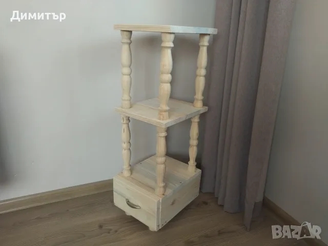 Ръчно изработена етажерка с чекмедже !!!, снимка 3 - Етажерки - 56039277