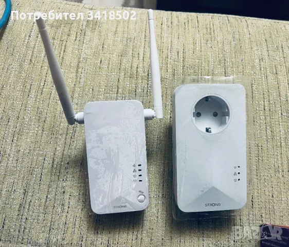 Комплект 3 бр адаптери STRONG Powerline 600  и 1000 с контакт, до 600 Mbit/s или 1000 Mbit/s, снимка 7 - Мрежови адаптери - 49328129