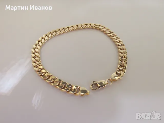 Златна гривна панцер , снимка 3 - Гривни - 49144636