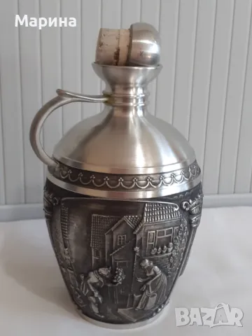 Комплект за ракия от калай Antik*Vintage  #85, снимка 3 - Сервизи - 47496944