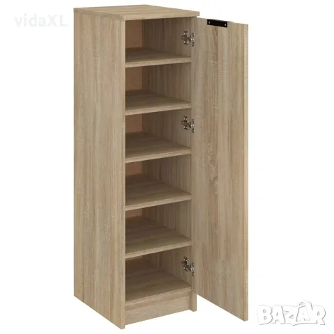 vidaXL Шкаф за обувки, сонома дъб, 30x35x100 см, инженерно дърво, снимка 6 - Скринове - 56147947