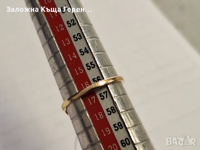 Златен пръстен 1,46гр., снимка 4 - Пръстени - 56258830