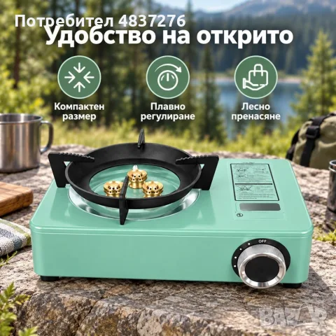 Туристически газов котлон, снимка 3 - Газови котлони - 56040648