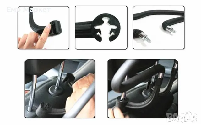 Закачалка за дрехи за приложение върху автомобилна седалка - Coat Hanger TV26, снимка 2 - Аксесоари и консумативи - 49238888