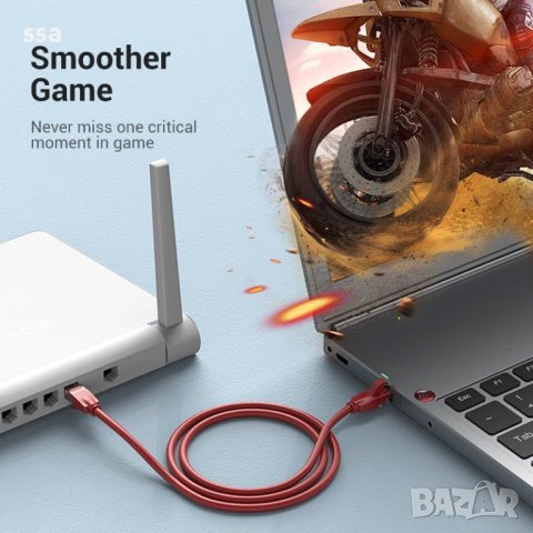 Vention Кабел LAN UTP Cat.6 Patch Cable - 1M Red - IBERF, снимка 2 - Кабели и адаптери - 44231053