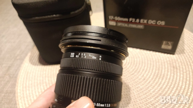 Продавам обектив Sigma 17-50mm f/2.8 EX DC OS HSM за Canon EF-S., снимка 3 - Обективи и филтри - 53611147