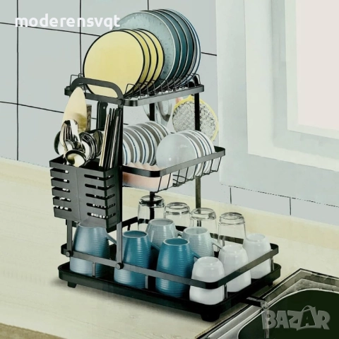 Сушилник 3 етажа за мивка с функция за отвеждане на водата