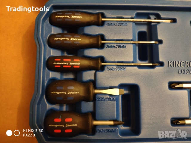 KINCROME 13 броя качествени прави кръстати отвертки кутия, снимка 6 - Отвертки - 52855762