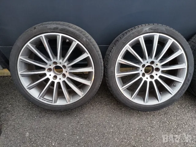 4x Оригинални OEM Джанти AMG 19 Спорт Пакет за Mercedes с летни гуми ДОТ 08/21 Pirelli P Zero 7 мм. , снимка 6 - Гуми и джанти - 44863551