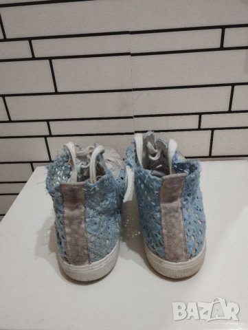 Кецове от естествена кожа със състарен ефект, снимка 4 - Кецове - 39973524